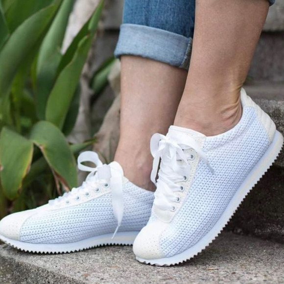 Free People Shoes - Poppy Lifestyle hand woven boho white sneakers